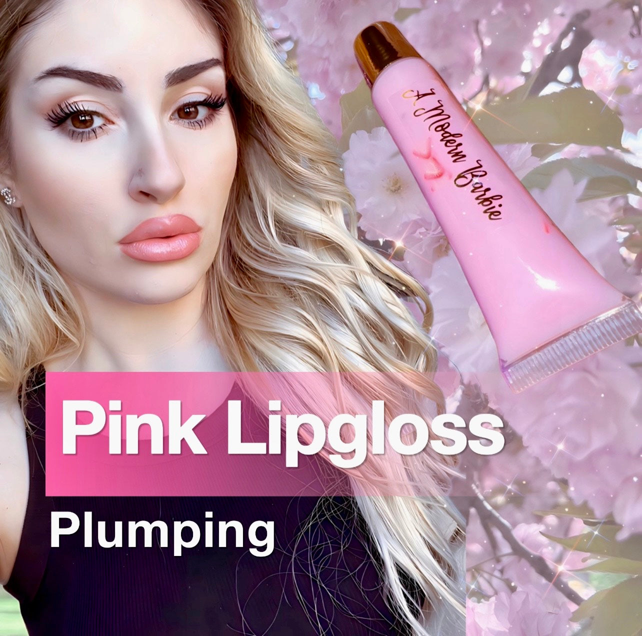 Organic-Vegan PINK LIPGLOSS With Strawberries