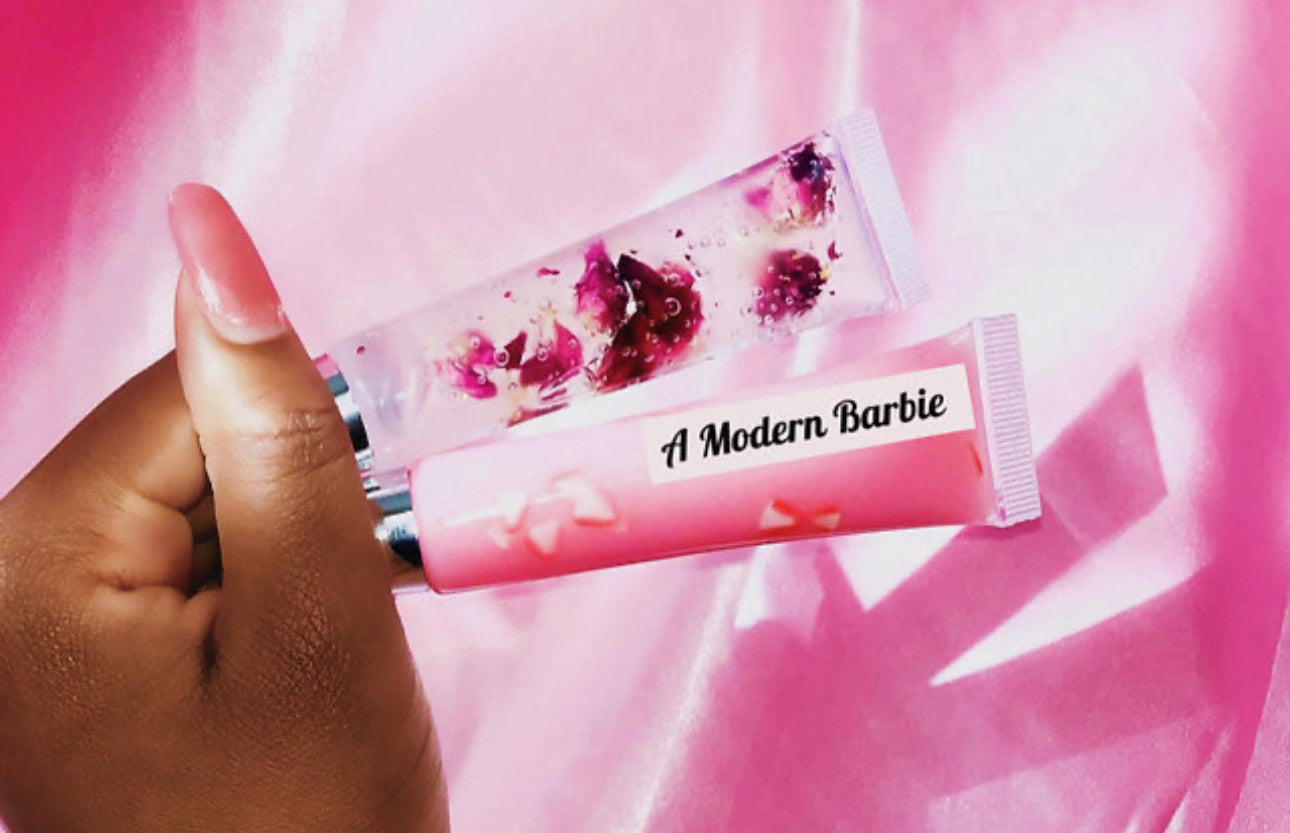 Organic-Vegan PINK LIPGLOSS With Strawberries
